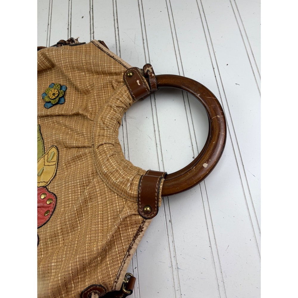 Fossil Vintage Y2K Woven Bohemian Boho Floral Shoulder Crossbody Bag - Picture 10 of 14